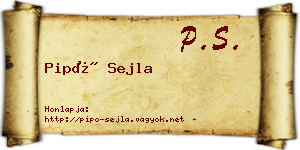 Pipó Sejla névjegykártya